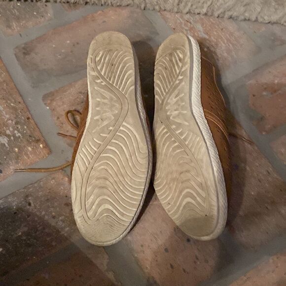 Earth spirit gelron brown leather embellished lace up flats size 8 - Picture 4 of 4